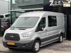 Ford Transit 350 2.2 TDCI L3H2 DC Trend 7 persoons!, Voorwielaandrijving, Euro 5, Gebruikt, Zwart