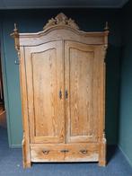 Geloogd grenen kast, Ophalen, Gebruikt, Met lade(s), 25 tot 50 cm