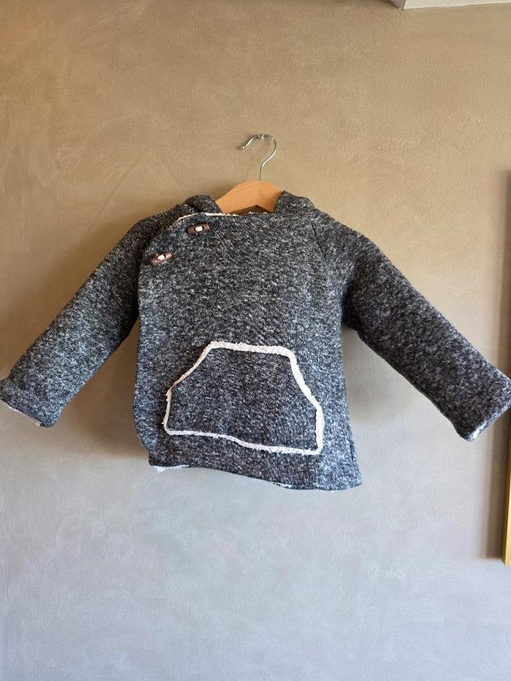 Overslag jasje donker grijs van Lupilu maat 74-80, Kinderen en Baby's, Babykleding | Maat 74, Gebruikt, Jongetje, Jasje, Ophalen of Verzenden