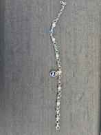 Zilver met blauwe armband 25 cm, Ophalen of Verzenden, Zo goed als nieuw, Blauw, Zilver