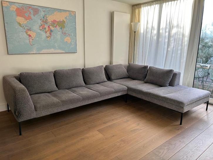 Montèl hoekbank Tristan, Huis en Inrichting, Banken | Bankstellen, Gebruikt, Hoekbank, Vierpersoons of meer, 300 cm of meer, Stof