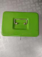 Vintage Groene Geldkist met Sleutel, Ophalen