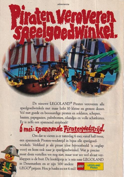 Retro reclame 1989 Lego piraten wedstrijd bouwdozen, Verzamelen, Retro, Overige typen, Ophalen of Verzenden