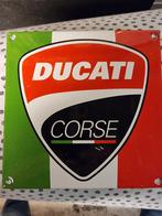 Ducati Corse emaille schild, Ophalen of Verzenden, Gebruikt, Reclamebord