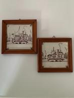 2 antieke tegels mangaan, Antiek en Kunst, Ophalen of Verzenden