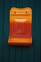 Oranje Emaille lepelrek brocante, Antiek en Kunst, Antiek | Emaille, Ophalen of Verzenden