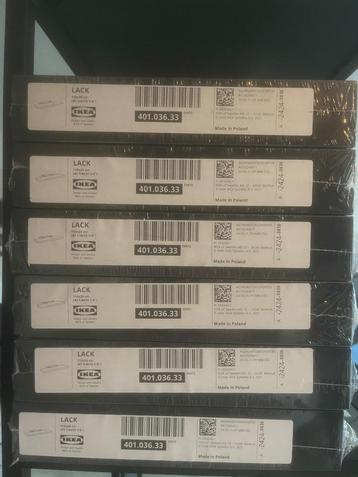 LACK plank zwart IKEA 6 stuks in 1 koop!! Nieuw  beschikbaar voor biedingen