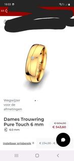 Gouden ring, Sieraden, Tassen en Uiterlijk, Ringen, Gebruikt, Ophalen of Verzenden, Dame, Goud