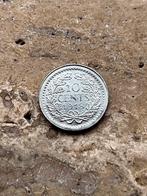 10 cent 1918 Wilhelmina, hoge kwaliteit , slagfout rand, Postzegels en Munten, Munten | Nederland, Zilver, Ophalen of Verzenden
