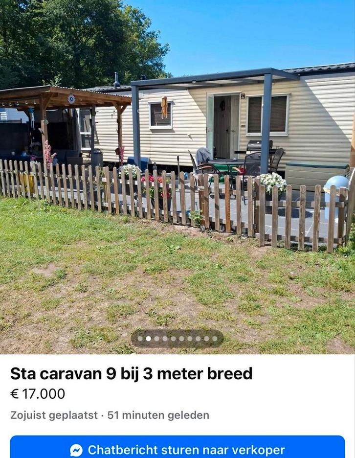 Te koop stacaravan, Caravans en Kamperen, Stacaravans, Ophalen