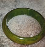 Retro vintage antiek bakeliet armband zie foto's, Ophalen of Verzenden, Zo goed als nieuw, Groen, Overige materialen
