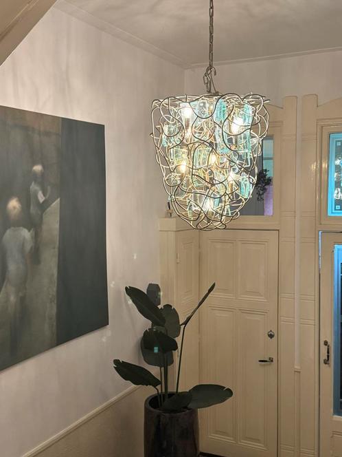 Brand Van Egmond 'Storm' Kroonluchter, Huis en Inrichting, Lampen | Hanglampen, Zo goed als nieuw, 50 tot 75 cm, Glas, Ophalen