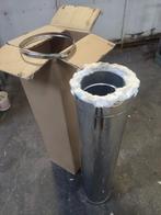 Dubbelwandige kachelpijp 8 inch (ID 200mm, OD 250mm) | 1000m, Nieuw, Ophalen of Verzenden, Rvs, Minder dan 2 meter