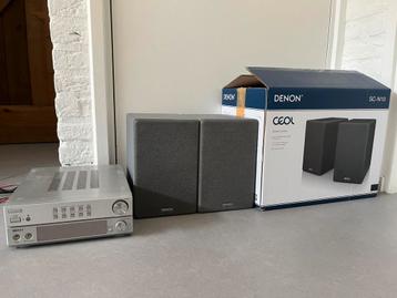 Denon SC-N10 Speakers Grijs + Versterker, Bluetooth en Doos! beschikbaar voor biedingen