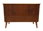 Vintage Ladekast Kastje Jaren 60 Teak Fineer Design, Huis en Inrichting, Kasten | Ladekasten, Gebruikt, Vintage, 50 tot 100 cm