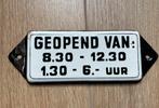 Oud emaille bord geopend, Antiek en Kunst, Antiek | Emaille, Ophalen of Verzenden
