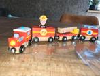 JanodHouten trein brandweer - magnetisch, Kinderen en Baby's, Speelgoed | Houten speelgoed, Ophalen, Overige typen