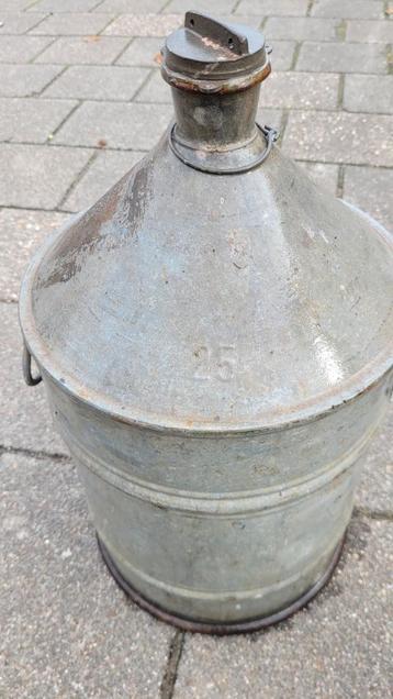 Antiek Zinken Vat - Nostalgisch Decoratie beschikbaar voor biedingen
