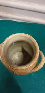 Keulse pot, bruin met blauwe versieringen, Ophalen of Verzenden