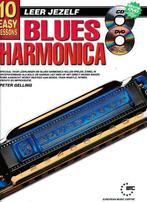 Leer Jezelf Blues Harmonica - 10 Easy Lessons + dvd en cd, Muziek en Instrumenten, Bladmuziek, Mondharmonica, Les of Cursus, Ophalen of Verzenden