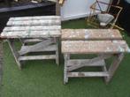 2 Oude schilders bankjes, Antiek en Kunst, Ophalen of Verzenden