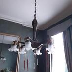 Antieke Art Deco Kroonluchter, Huis en Inrichting, Lampen | Kroonluchters, Ophalen, Gebruikt, Glas, Art Deco