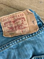 Levi's 501 Spijkerbroek W38 L30 ( ingekort ) Vintage, Ophalen of Verzenden, Gedragen, Blauw, W33 - W34 (confectie 48/50)