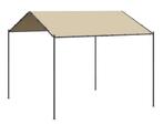 Tuinpaviljoen paviljoen tuinprieel metaal 3x3 GRATIS BEZORGD, Verzenden, Minder dan 4 meter, Nieuw, Paviljoen