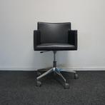 Arper Masai Design Stoelen | Zwart Leer | Verrijdbaar |, Huis en Inrichting, Gebruikt, -, Zwart, -