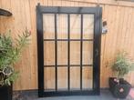 Zwarte houten schuifdeur glas stijlvolle binnen os loftdeur, Doe-het-zelf en Verbouw, Gebruikt, 120 cm of meer, Binnendeur, Ophalen of Verzenden