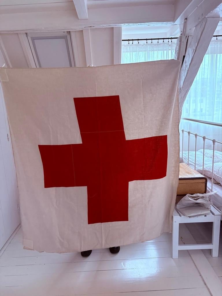 Rode kruis sprei 150x150 cm, Ophalen of Verzenden, Overige soorten, Nederland