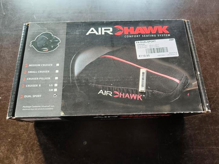 Airhawk dual sport 28 X 28 cm zadelkussen seatpillow, Motoren, Kleding | Motorkleding, Tweedehands, Ophalen of Verzenden