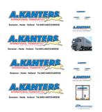 Vrachtauto decal 1:50 A Kanters intern.transport ( combi ), Hobby en Vrije tijd, Modelauto's | 1:50, Verzenden, Nieuw, Bus of Vrachtwagen