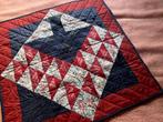 Vintage lapjes patchwork tafelkleed of wandkleed 100x100CM, Ophalen of Verzenden, Rechthoek