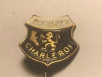 Metalen R.C.F.C. CHARLEROI VOETBALCLUB Speld (Zwart/Wit). beschikbaar voor biedingen