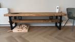 Boomstam TV meubel l hout l staal l 110x40x45 GEMONTEERD, Ophalen, Zo goed als nieuw, 25 tot 50 cm, Minder dan 100 cm