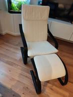 Ikea Poang Fauteuil en voetbank, Tuin en Terras, Ophalen, Gebruikt, Hout