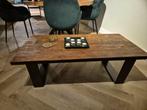 Houten  salontafel van Goossens industrieel, Ophalen, 100 tot 150 cm, 50 tot 100 cm, Zo goed als nieuw