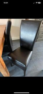 6 nep leer bruine stoelen €50 Ophalen!!, Huis en Inrichting, Stoelen, Ophalen of Verzenden, Gebruikt, Bruin, Leer