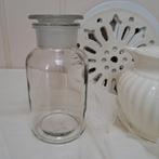 Glazen Vintage Apothekers Pot met Glazen stop, Antiek en Kunst, Antiek | Glas en Kristal, Ophalen of Verzenden