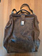 Bosboom leren schouder / rugtas, Ophalen of Verzenden, Bruin, Leer