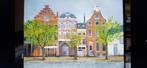 Drie panden Vismarkt. Groningen. Olieverfschilderij., Ophalen