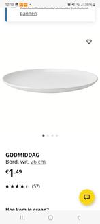 1x gebruikt 1-48 ikea godmiddag borden, Overige materialen, Ophalen of Verzenden, Zo goed als nieuw, Bord(en)