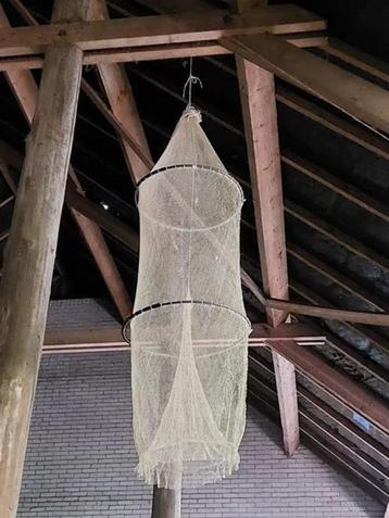 Oude vintage originele visfuik fuiklamp hanglamp ibiza decor beschikbaar voor biedingen