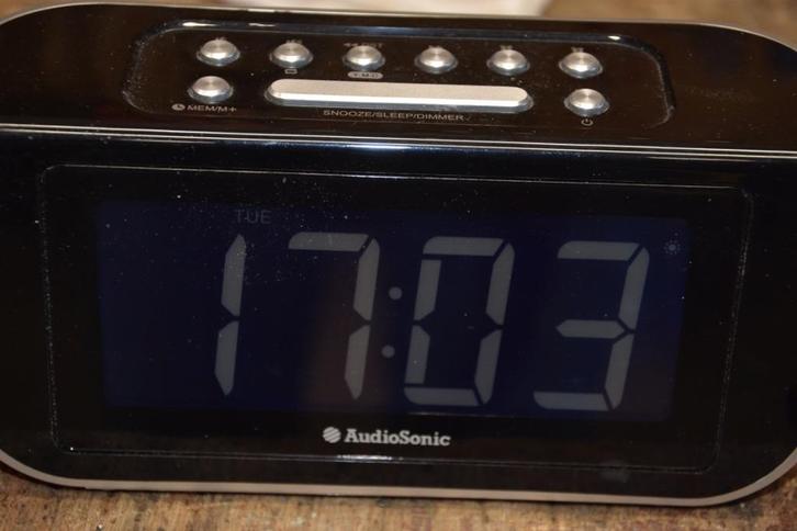 Audiosonic Wekkerradio | Model CL-1475 | FM Radi, Witgoed en Apparatuur, Wekkers, Gebruikt, Digitaal, Ophalen of Verzenden