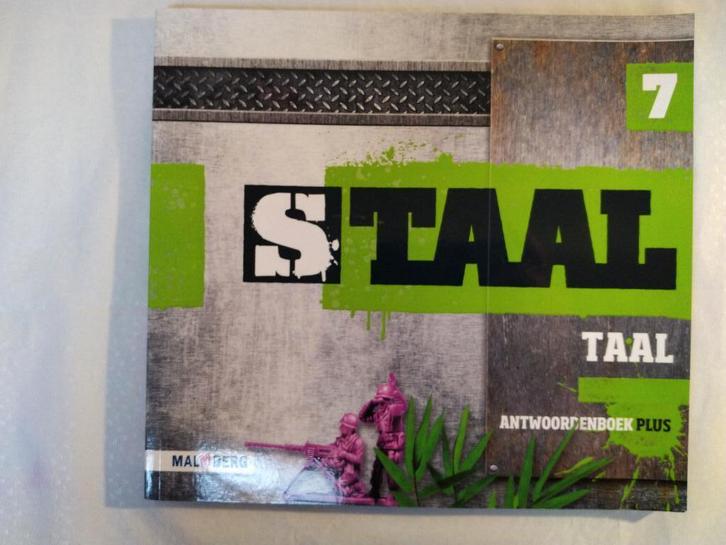 Staal - VERSIE 1 - Groep 7 - Taal Antwoordenboek PLUS., Boeken, Schoolboeken, Zo goed als nieuw, Nederlands, Overige niveaus, Ophalen of Verzenden