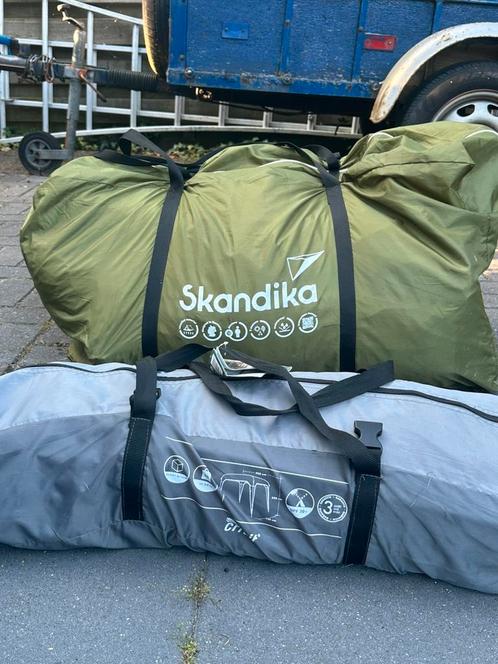 Skandika tent 12 personen en een partytent, Caravans en Kamperen, Tenten, tot en met 3, Zo goed als nieuw, Ophalen of Verzenden