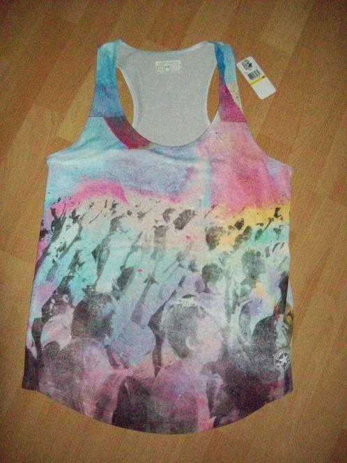 NIEUW! Trendy grafische ibiza boho top van Converse maat M, Kleding | Dames, Tops, Nieuw, Maat 38/40 (M), Grijs, Zonder mouw, Verzenden
