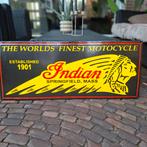 indian motorcycles emaille reclamebord, Ophalen of Verzenden, Gebruikt, Reclamebord