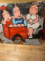 Handgeschilderd schilderij dikke dames, Antiek en Kunst, Kunst | Schilderijen | Abstract, Ophalen